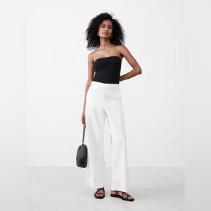 NWT Banana Republic Factory Hayden Wide-Leg Linen Summer Pants Size L